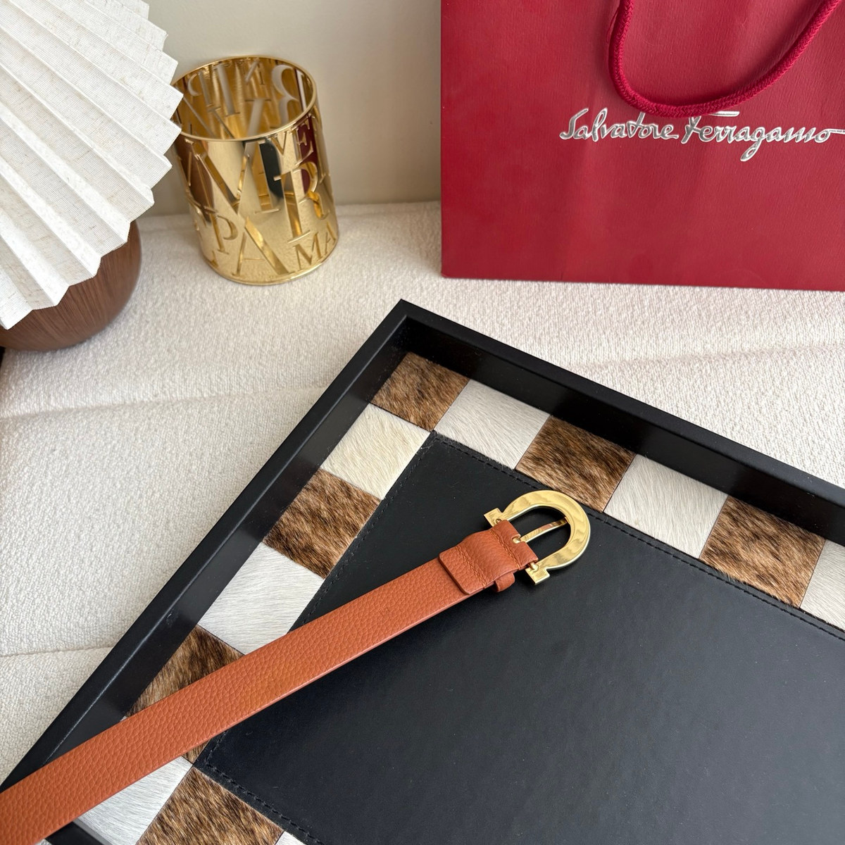 Ferragamo Slim Pin Buckle Reversible 25 mm, alternate strap face